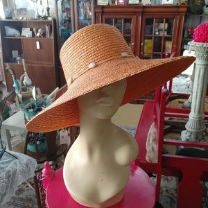 DP Brand Wide Brim Straw Hat